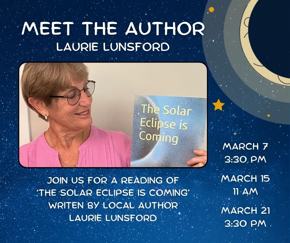 Book Reading: 'The Solar Eclipse is Coming' by local author, Laurie Lunsford
